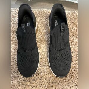 Mark Nason Black Knit Slip-On Sneakers